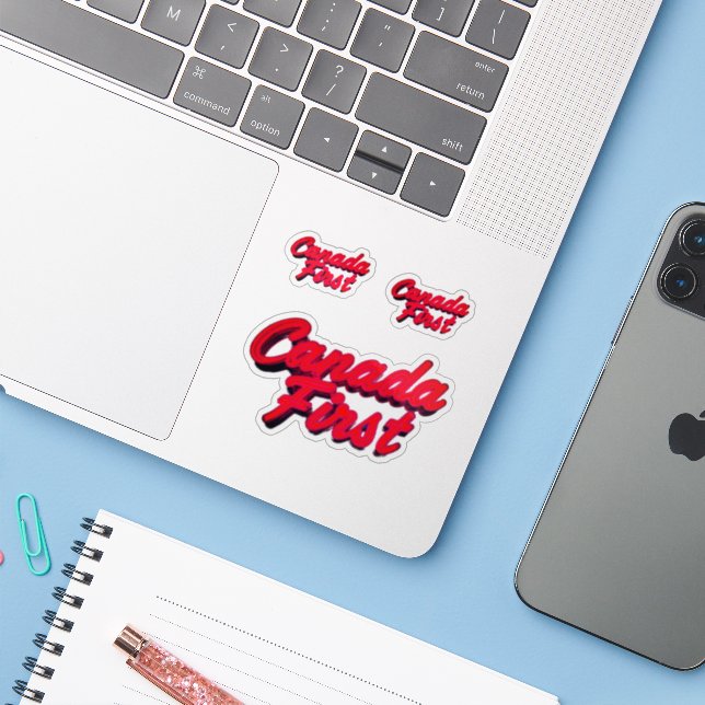 ADESIVO CANADAFIRST VERMELHO (Notebook com iPhone)