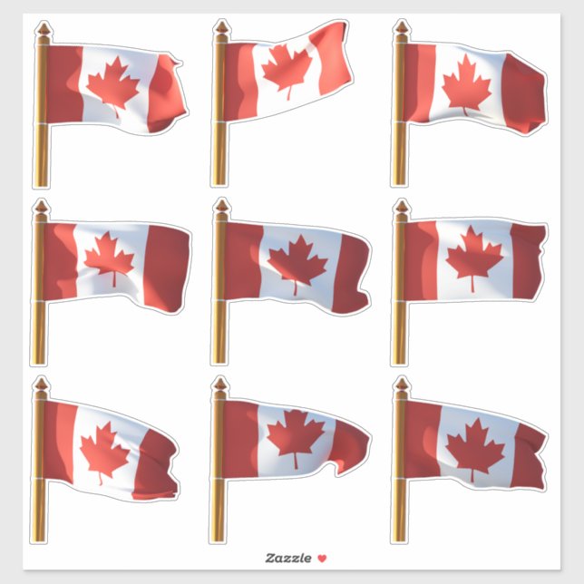 Adesivo Canadiano Flags Flying (Folha)
