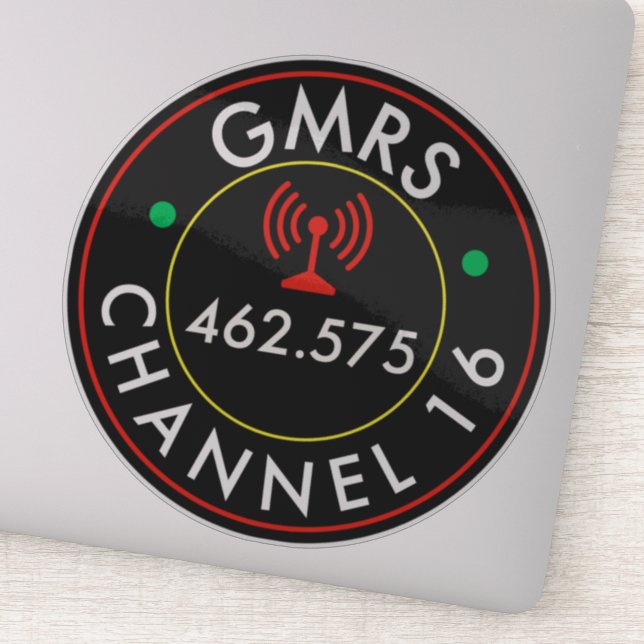 Adesivo Canal de rádio GMRS 16 (Detalhe)