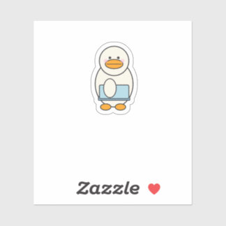 Adesivo Canard allant au travail, funny work