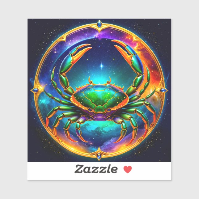 Adesivo Cancer de autocolantes, Zodiac Celestial (Folha)