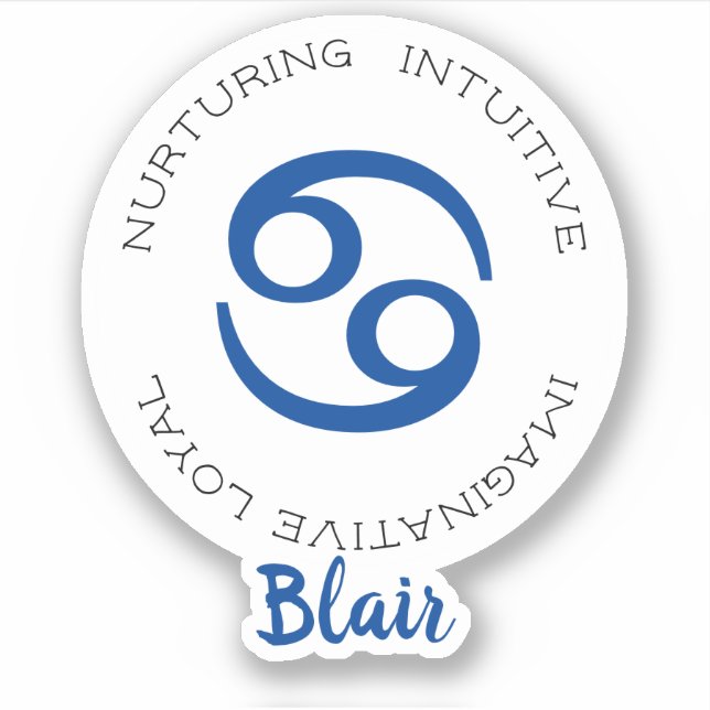 Adesivo Cancer de Símbolo Zodiac (Frente)