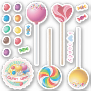 Adesivo Candy compra emblem lollipops geleia feijão