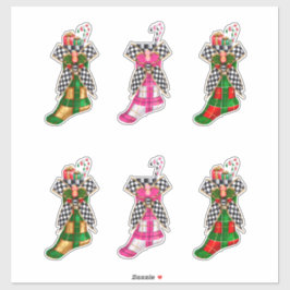 Adesivo Candy de Natal - Verificadores de Xadrez do Xmas