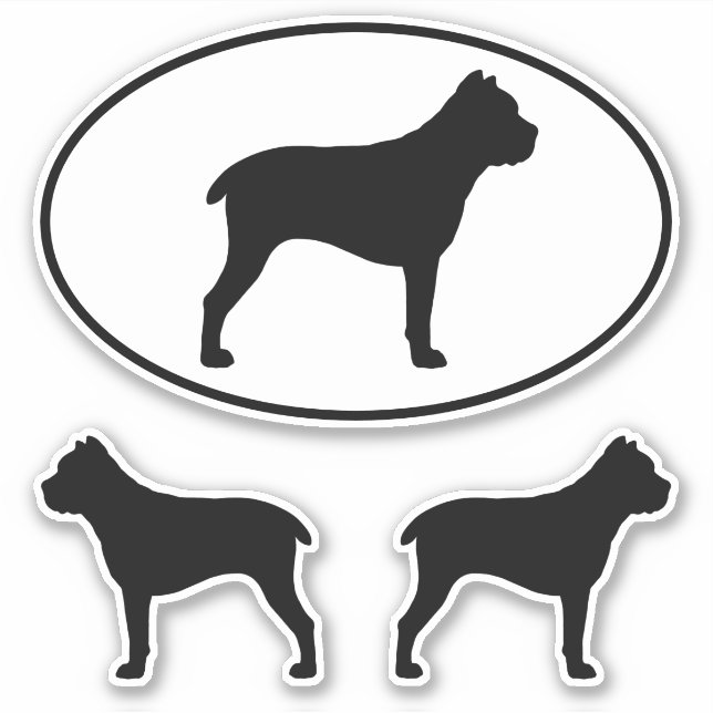 Adesivo Cane Corso Silhouettes Vinil Set (Frente)