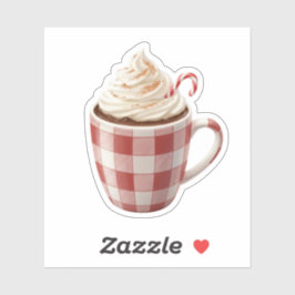 Adesivo Caneca de Chocolate Quente Aconchegante com Creme