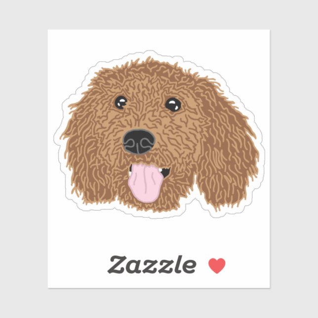 Adesivo Caneca de Mãe de Cachorro Poodle (Folha)