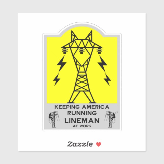 Adesivo Caneca Engraçada de Lineman – Presente de Lineman  (Folha)