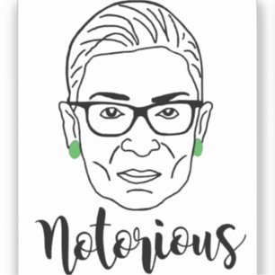 Adesivo Caneca RBG Notória - Ruth Bader Ginsburg