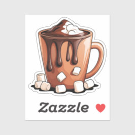 Adesivo Caneca Sonho de Chocolate Quente Vulcão