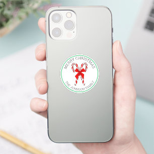 Adesivo Canes doces personalizados e Natal Arco
