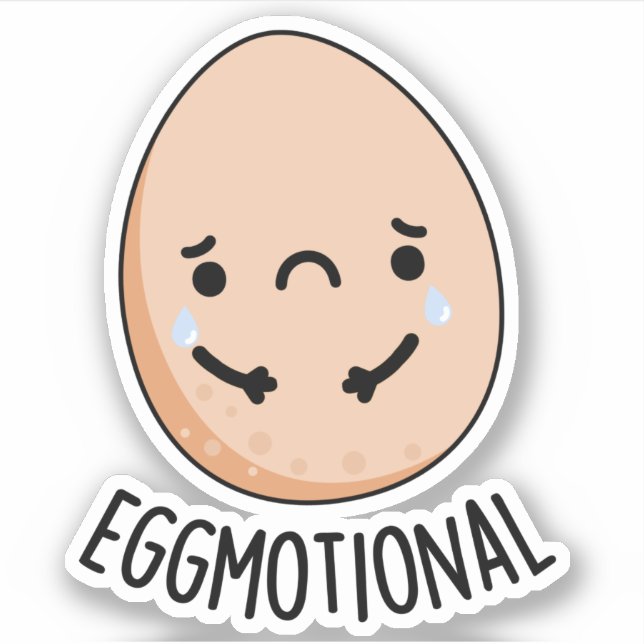 Adesivo Canhão Emocional Engraçado Emocional de Ovos (Frente)