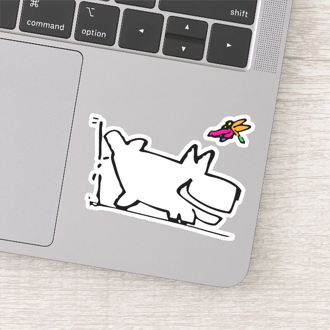 Adesivo Canina com Dragonfly desfrute da P Doodle (Detalhe)