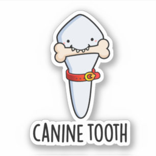 Adesivo Canine Dental Engraçado