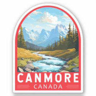 Adesivo Canmore Canada Viagem Art Vintage
