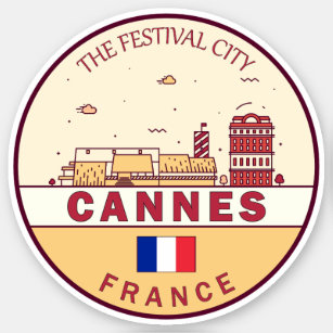 Adesivo Cannes France City Skyline Emblem