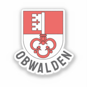 Adesivo Cantão de Obwalden casaco de armas