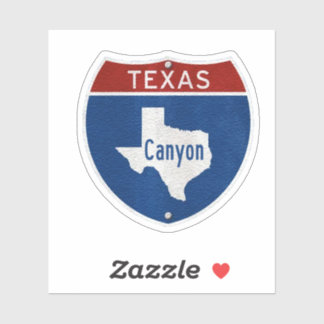 Adesivo Canyon Texas Road Sign