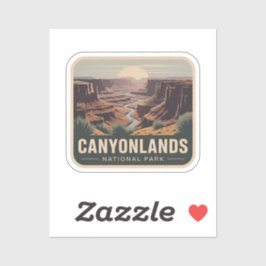 Adesivo Canyonlands National Park Emblema Retro