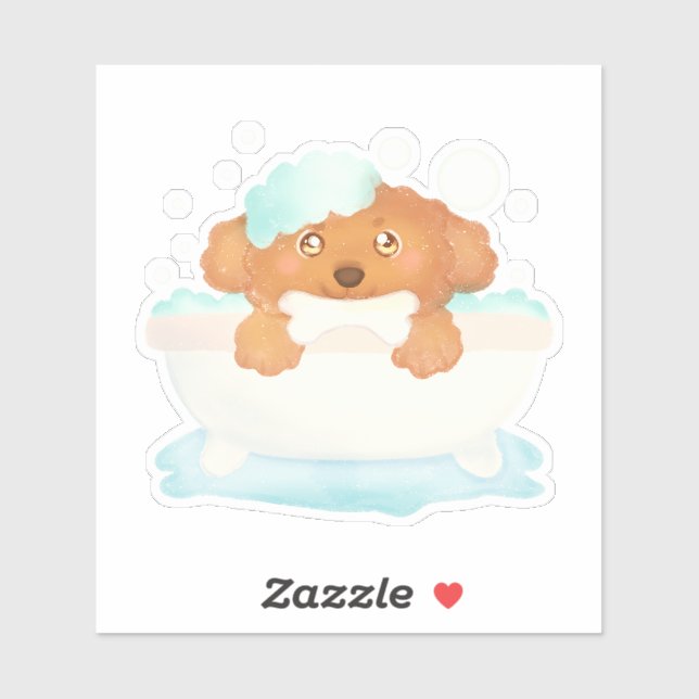 Adesivo Cão Alinhando Salão (Folha)