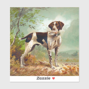 Adesivo Cão caçador com pássaro na boca