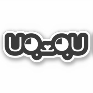 Adesivo Cão Cachorro Cachorro Japonês Kaomoji Emoticon