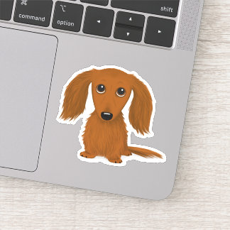 Adesivo Cão-de-Cartoon Vermelho Cachshund Vermelho, Cujo P