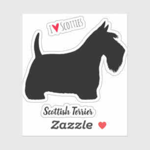 Adesivo Cão do Scottie da silhueta de Terrier do Scottish