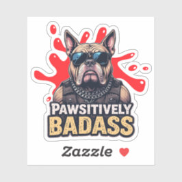 Adesivo Cão legal com vinilo pawsitivamente embaçado