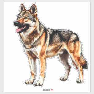 Adesivo Cão Lobo Checoslovaco