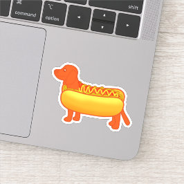 Adesivo Cão Quente Adorável Dachshund
