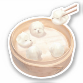 Adesivo Cão Sorriso - Delícia de Xiao Long Bao