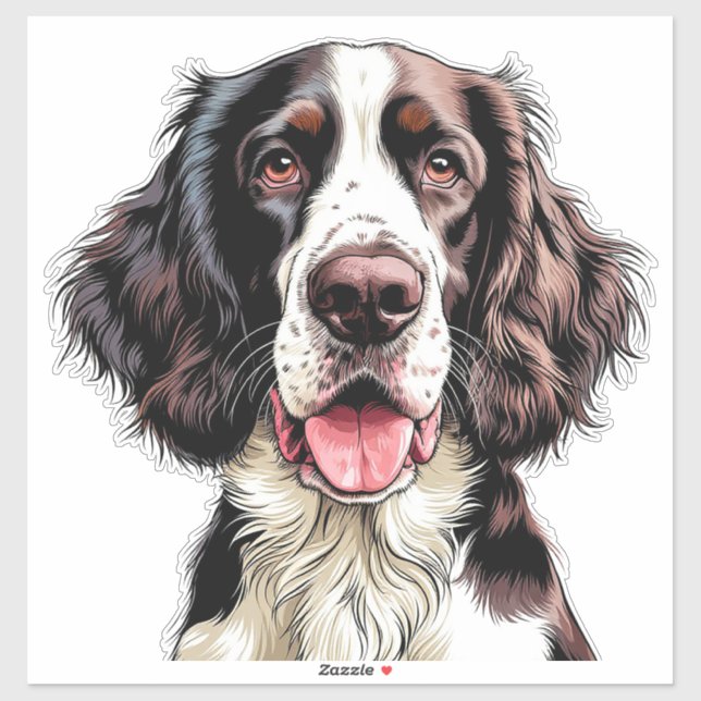 Adesivo Cão Springer Spaniel Inglês (Folha)