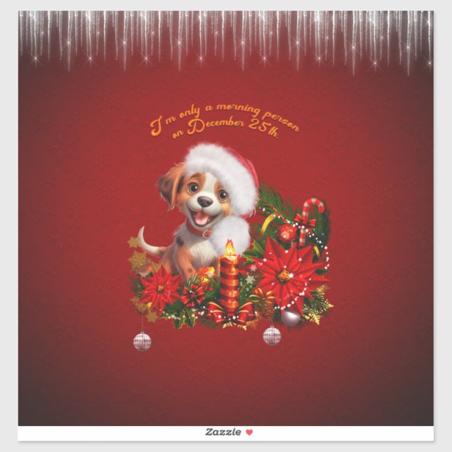 Adesivo Cãozinho engraçado (Folha)