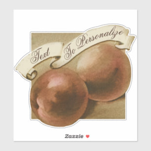 Adesivo Capa personalizável de Fruta de Vintage