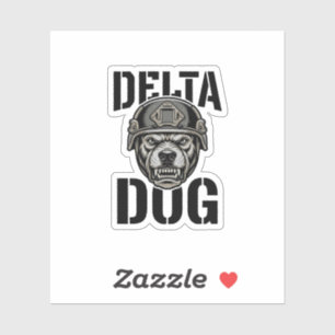Adesivo Capacete Bulldog Delta Dog Design de Gravura Vinta