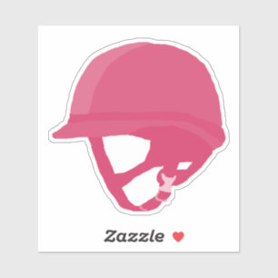 Adesivo Capacete de Montaria Rosa