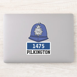 Adesivo Capacete de Polícia Constável Masculino do Reino U