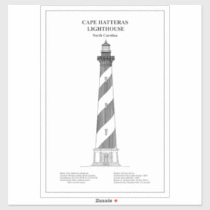 Adesivo Cape Hatteras Lighthouse - Carolina do Norte - BD