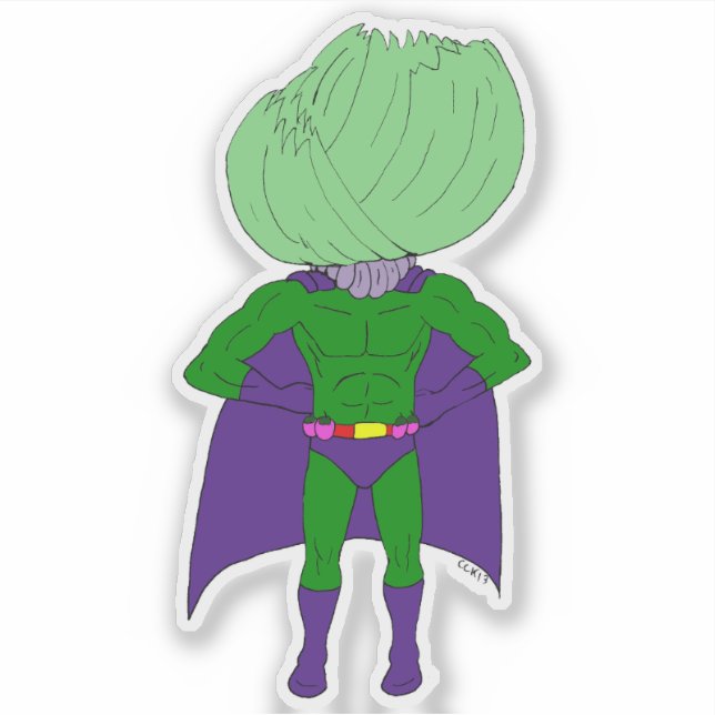 Adesivo Capitão Cabbage (Frente)