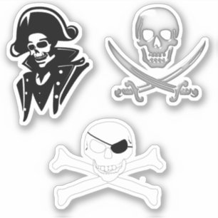 Adesivo Capitão Pirata Jolly Roger 