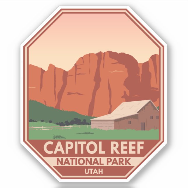 Adesivo Capitol Reef National Park Ranch Vintage (Frente)