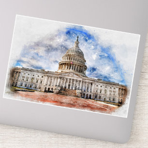 Adesivo Capitólio dos Estados Unidos fecha em Washington D