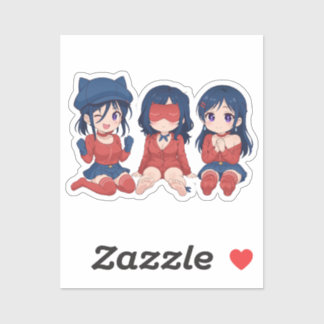 Adesivo Cappy Mita Sleepy Mita Kind Mita Chibi Cute Anime