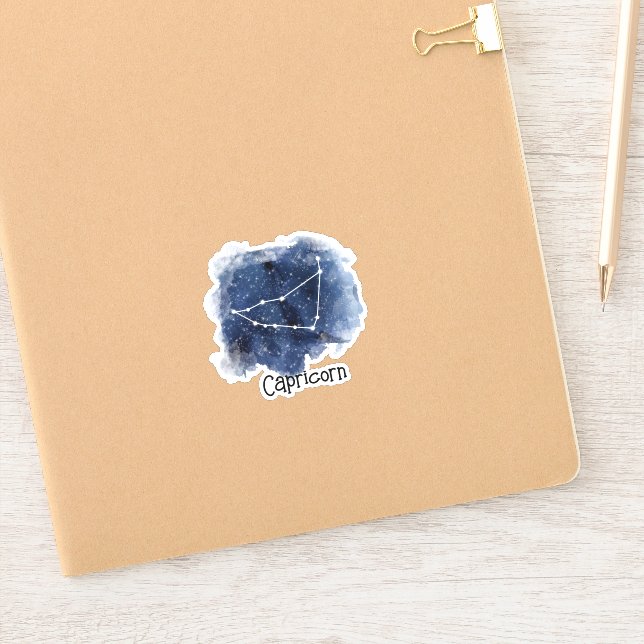 Adesivo Capricórn Starry Night Constelation Custom-Cut (Notebook)