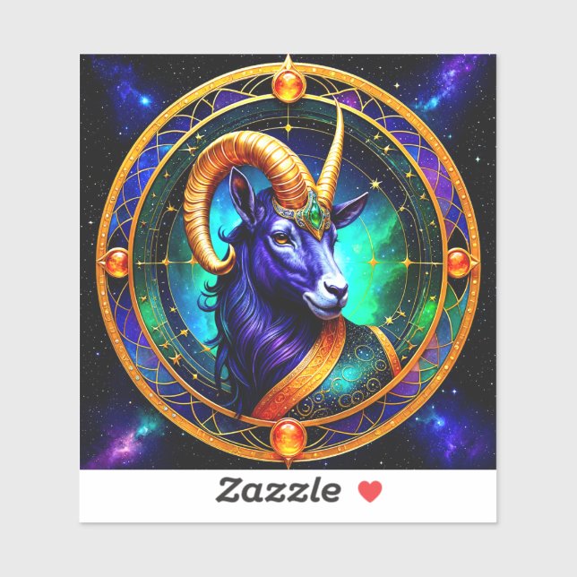 Adesivo Capricórnio Zodiac Stickers, Celestial (Folha)