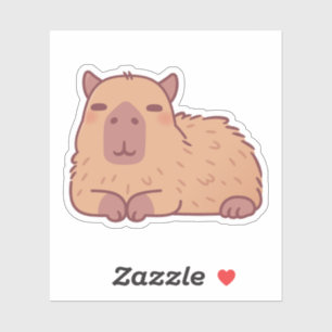 Adesivo Capybara Doodle em repouso