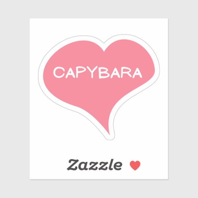 Adesivo CAPYBARA Love Heart Vinyl Sticker (Folha)
