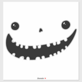 Adesivo Cara de Abóbora Carrando o Sorriso Engraçado do Ha