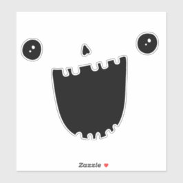 Adesivo Cara de Abóbora Carrando o Sorriso Engraçado do Ha